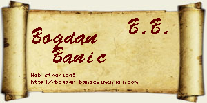 Bogdan Banić vizit kartica